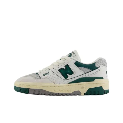 New Balance NB 550 Low Топ Детские Скейтбординги Белый Зеленый Подростки