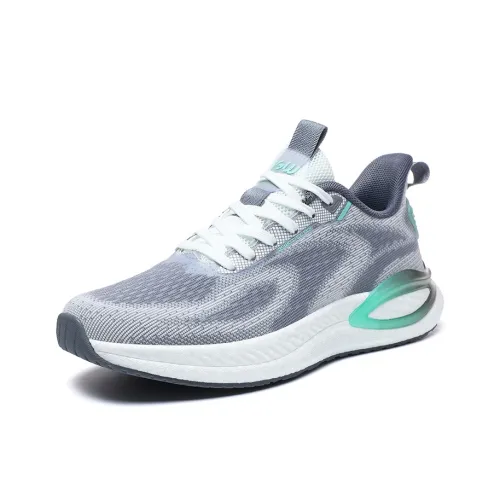 JSWEI Беговые кроссовки Low Top Белые Серые Мужские