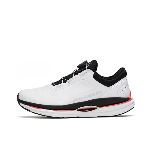 ANTA Амортизирующие подошва Устойчивая к истиранию Низкий топ Беговые кроссовки Мужские Белый Черный Серебряный