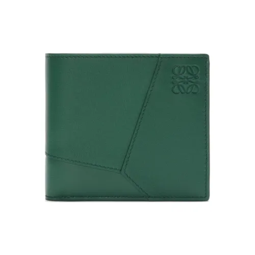 LOEWE Пазл Телячья кожа Кошелек Мужской Вечнозеленый