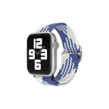 Флип-застежка, двойное оборачивание, ткань, вязаный узор Z, синий, белый