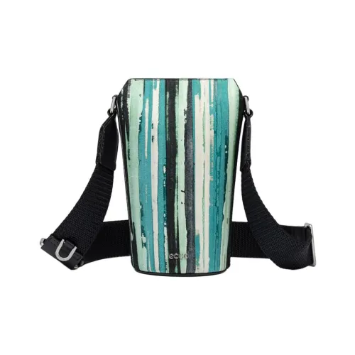 Ecco Коровья кожа Ведрообразная сумка чайникоподобная сумка сумка через плечо маленькая женская многоцветная