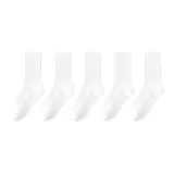 Осень и зима Утолщенный Старшая школа Нога Комбинация ⑥ (Белый + Белый + Белый + Белый + Белый)