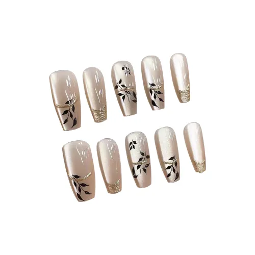 LIANJING [Туманный дождь] Новинка Китайский стиль Черничный бамбук False Nail Осветляющий Кокетливый стиль 25 мм Средний LADDER