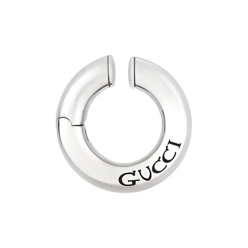 GUCCI Металлические серьги Clip ON, серебряные, унисекс