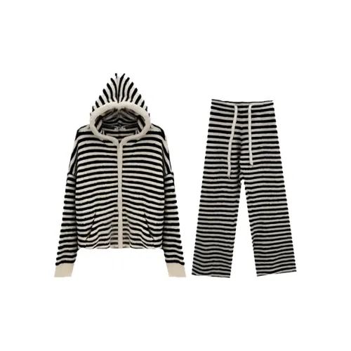 OEING Пижамный комплект женский черный белый