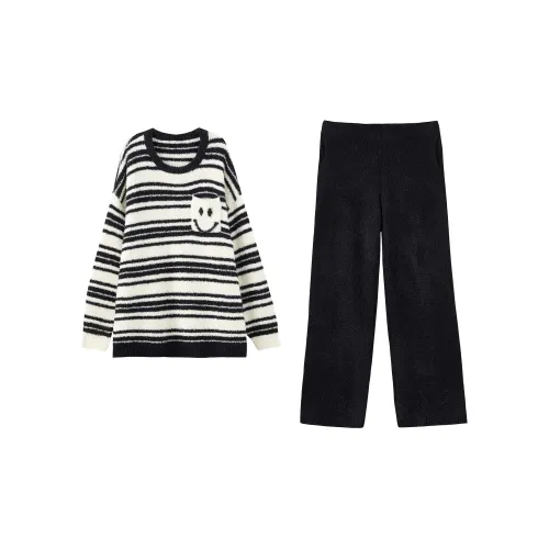 REDU Pajama Комплект Мужской Черный Белый