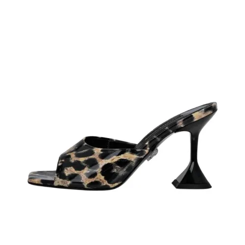 PHILIPP PLEIN Слипоны 10 см Женские с леопардовым принтом