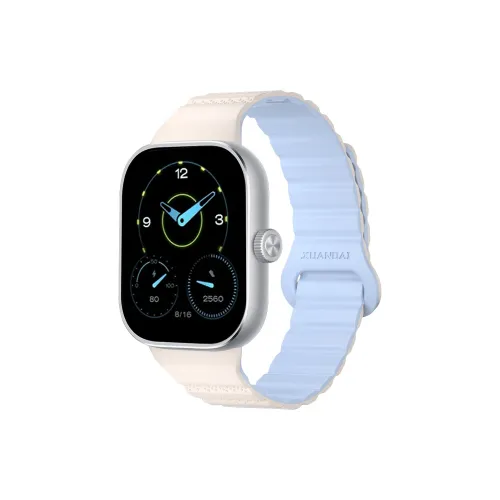 IBOANN Часы Полоска Красный Бежевый Совместимость Силиконовый Материал