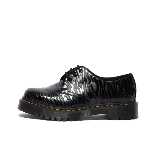 Dr.Martens 1461 Bexseries Зебра EMBOSS Мартин Boot Унисекс Черный