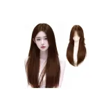 Характеристика: Длинные прямые волосы, восьмифигурная модель [мокко-коричневый цвет 15*16], бесплатная сетка для волос