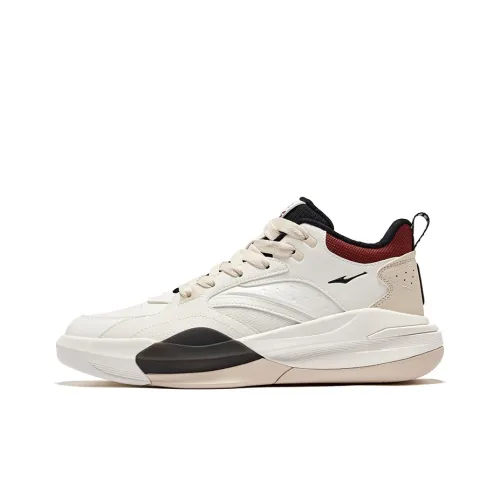 Erke Dominance 2 Устойчивый к истиранию Противоскользящий Высокий топ Повседневная обувь Мужская Белый Красный Черный