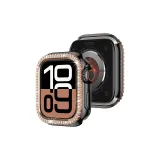 Черная рамка + розовое золото циферблат