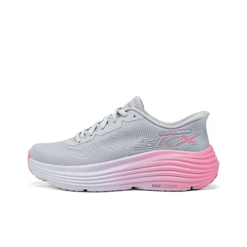 Skechers WOMEN'S GO Series Устойчивые к истиранию Низкие Беговые кроссовки Женские Серый Розовый