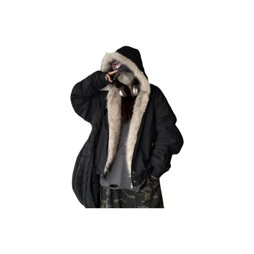 THE AIER Хлопковый пуховик унисекс черного цвета