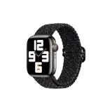 Флип-застежка, двойное оборачивание, ткань вязаная, черный