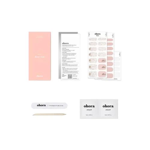 OHORA Ногтей Стикер 30 Ногтей Стикер + Ногтей Рулон + Деревянный Стик + Спиртовая Салфетка 2 Штуки