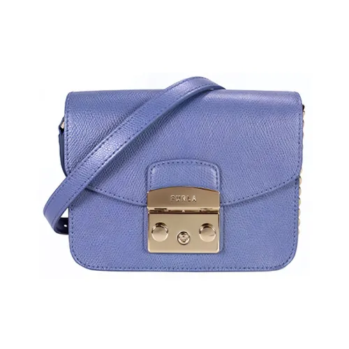 Furla Сумка из коровьей кожи с цепочкой маленькая квадратная сумка сумка через плечо женская синяя