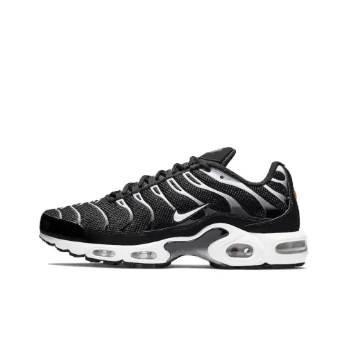 Nike Air Max Plus Low Top Повседневные Беговые Кроссовки Унисекс Черный Белый