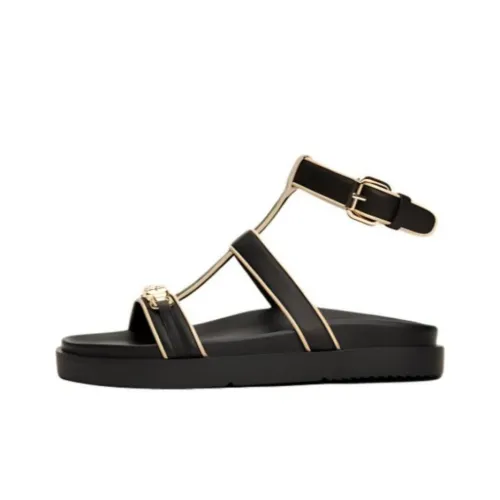 Сандалии в римском стиле Tommy Hilfiger 3 см женские черные