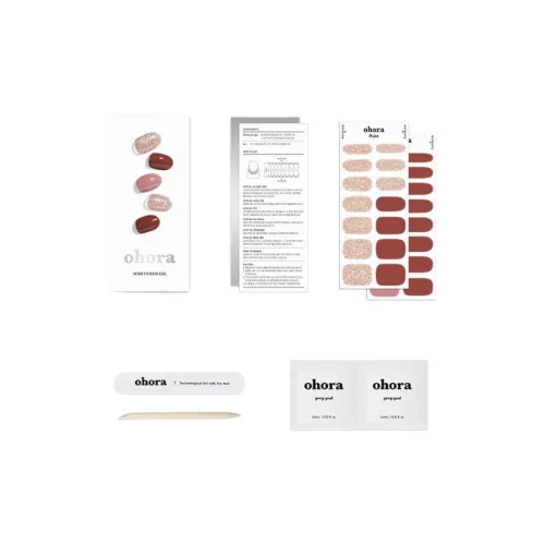 OHORA Ногтей Стикер 30 Ногтей Стикер + Ногтей Рулон + Деревянный Стик + Спиртовая Салфетка 2 Штуки