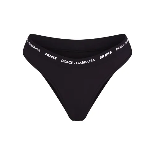 SKIMS DOLCE&GABBANA Collaboration Коллаборация 1 упаковка Onyx/Onyx Женские стринги