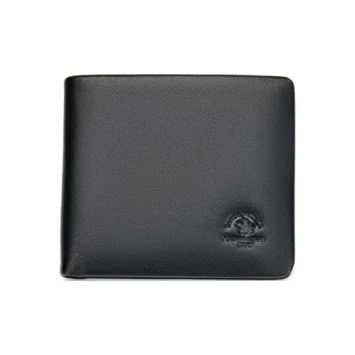 SANTA BARBARA POLO RACQUET CLUB Кошелек из коровьей кожи Мужской Черный