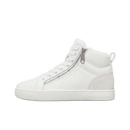 CALVIN KLEIN Высокие кроссовки для скейтбординга мужские белые