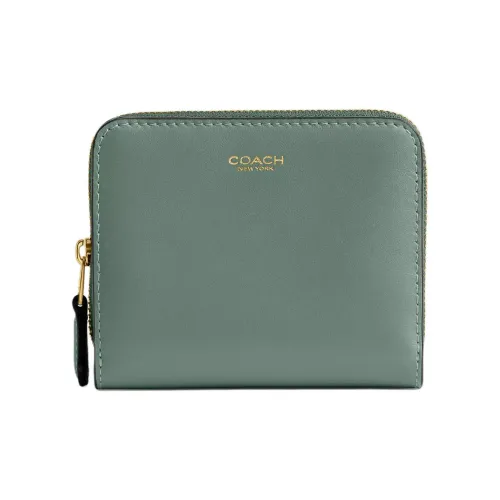 COACH BILLFOLD Телячья кожа Кошелек Мини Женский Шалфейный