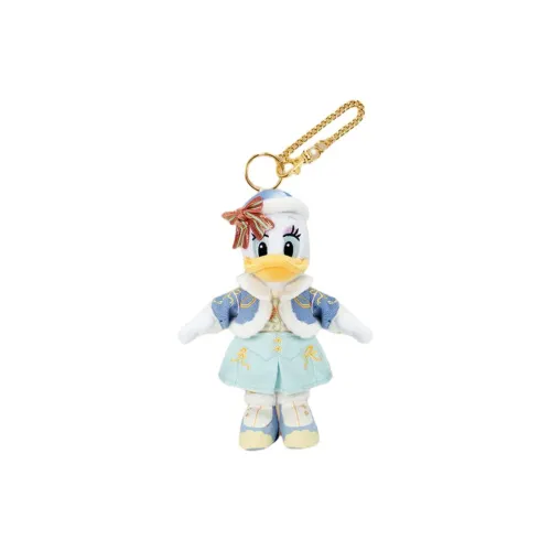 Disney 2024 Winter Mickey and Friends Collection Daisy Кольцо для ключей Кукла Плюшевая Подвеска 19 см Рекомендуемая высота Шанхайский Дисней