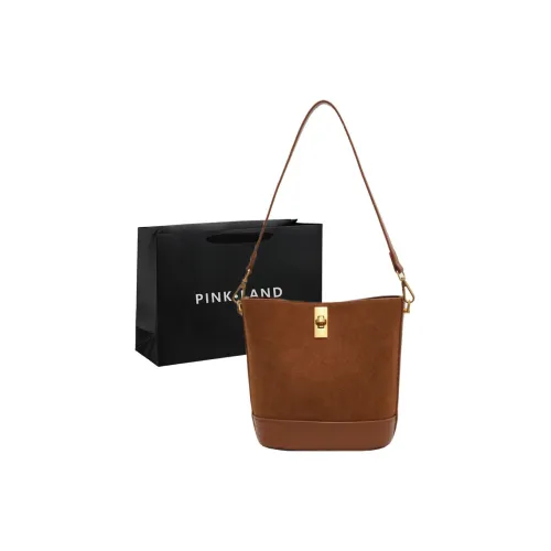 PINK·LAND ПУ (полиуретан) Сумка через плечо Стандартная Женская Карамель Кофейный Черный