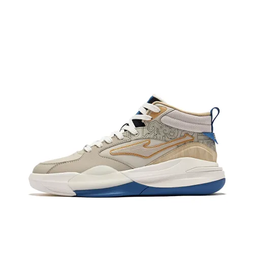 Erke Tang Palace Night Garden 3V2 Противоскользящие Устойчивые к истиранию Высокие Кроссовки для скейтбординга Мужские Бежевые Синие Коричневые