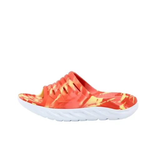 HOKA ONE ONE Ora Recovery Slide Тапочки Красный Желтый Унисекс
