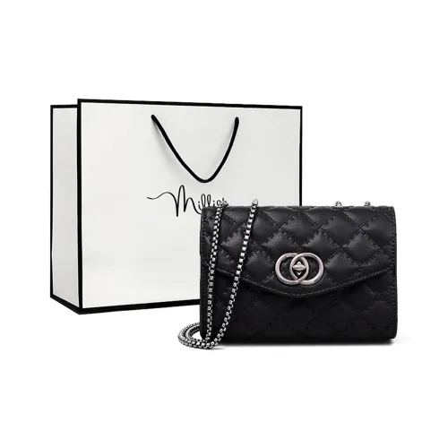 MILLIE'S Сумка через плечо из коровьей кожи с синтетической кожей маленькая квадратная сумка стандартная женская черная