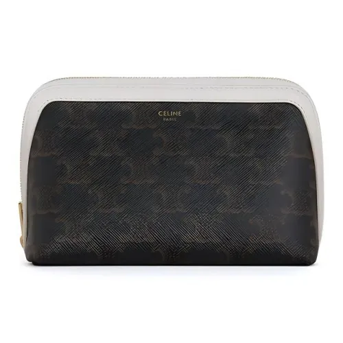 CELINE Овчина Сумка с цепочкой Сумка через плечо Клатч Women's White Рыжевато-коричневый