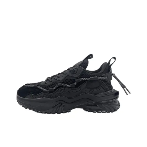 QIANJIN Low-Top Кроссовки с Толстой Подошвой Черные Унисекс