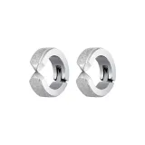 Серьги с зажимом из стерлингового серебра, матового