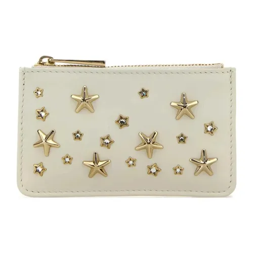 Jimmy Choo Телячья кожа Держатель для карт Женский Белый