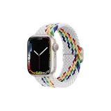 Снэп-кнопка, двойное оборачивание, ткань вязаная, белый радужный