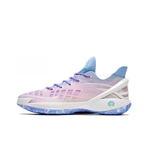 ANTA Light Madness 2024 Баскетбольные кроссовки Низкий топ Фиолетовый Свет/Водород Синий/Папирусовый белый Мужской
