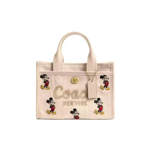 COACH Disney Collaboration Холст Сатин Сумка Холст Сумка Сумка для покупок Сумка через плечо Сумка маленькая