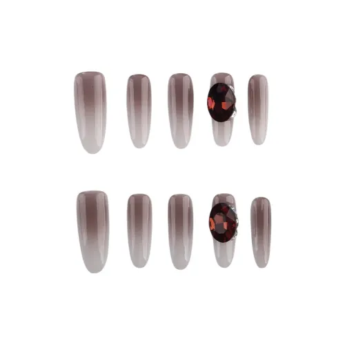 Song Biography Минималистский стиль Gradient Brightening Сверкающий страз False Nail MID Длина 25 мм