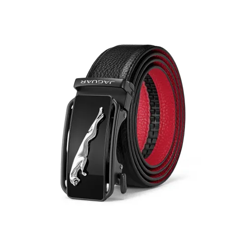 JAGUAR Ремни из коровьей кожи Мужской Черный Ширина 3,5 см