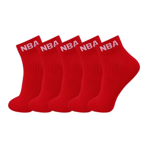 NBA Низкие носки Мужские 5 пар Красные