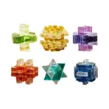 Средний уровень версия Lu Ban замок Six-in-One [Двойной крестовый клеточный набор]