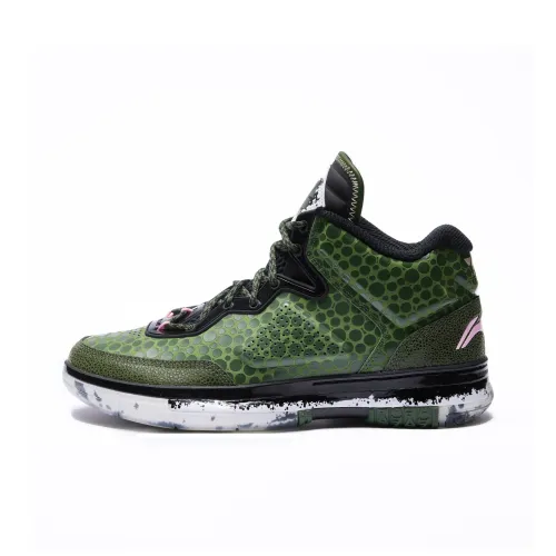 LINING WOW 1 Баскетбольные кроссовки High Top Зеленые Мужские