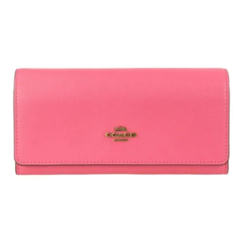COACH Кожа Кожаный Холдер для Карт Кошелек для Монеты Женская Сумочка Розового Цвета