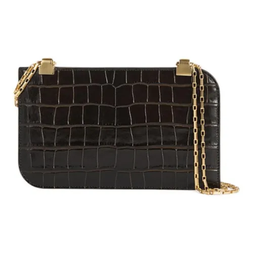 TOTEME Сумка через плечо из коровьей кожи маленькая женская сумка темно-коричневый цвет