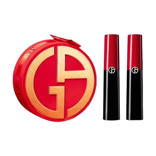 ARMANI Рождество Ограниченный Longwear Пава Коробка Помады Питательная Легко Смешиваемая Цвет лица 3,1г+3,1г