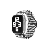 Выдвижной застежка, двойное оборачивание, ткань вязаная с черным и белым узором